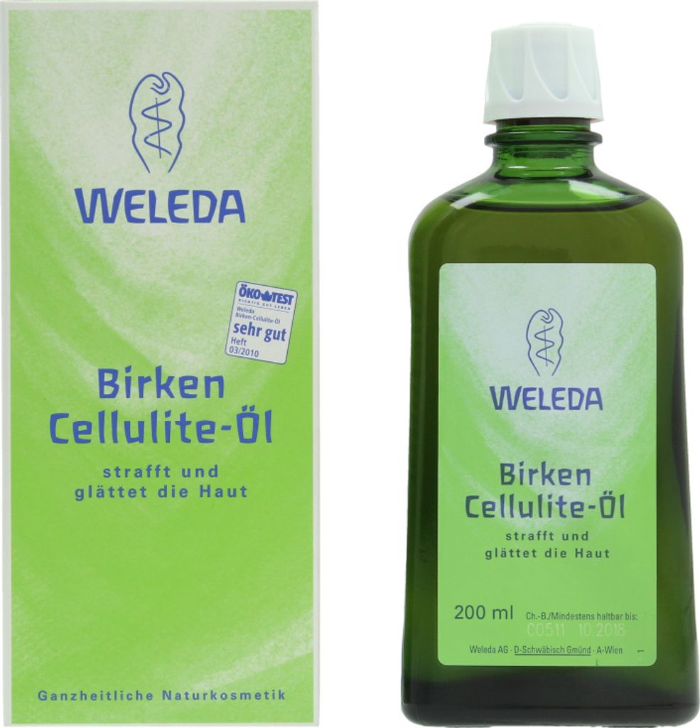 Improves Skintone and Appearance Weleda Birch Cellulite Oil Produktbild 
