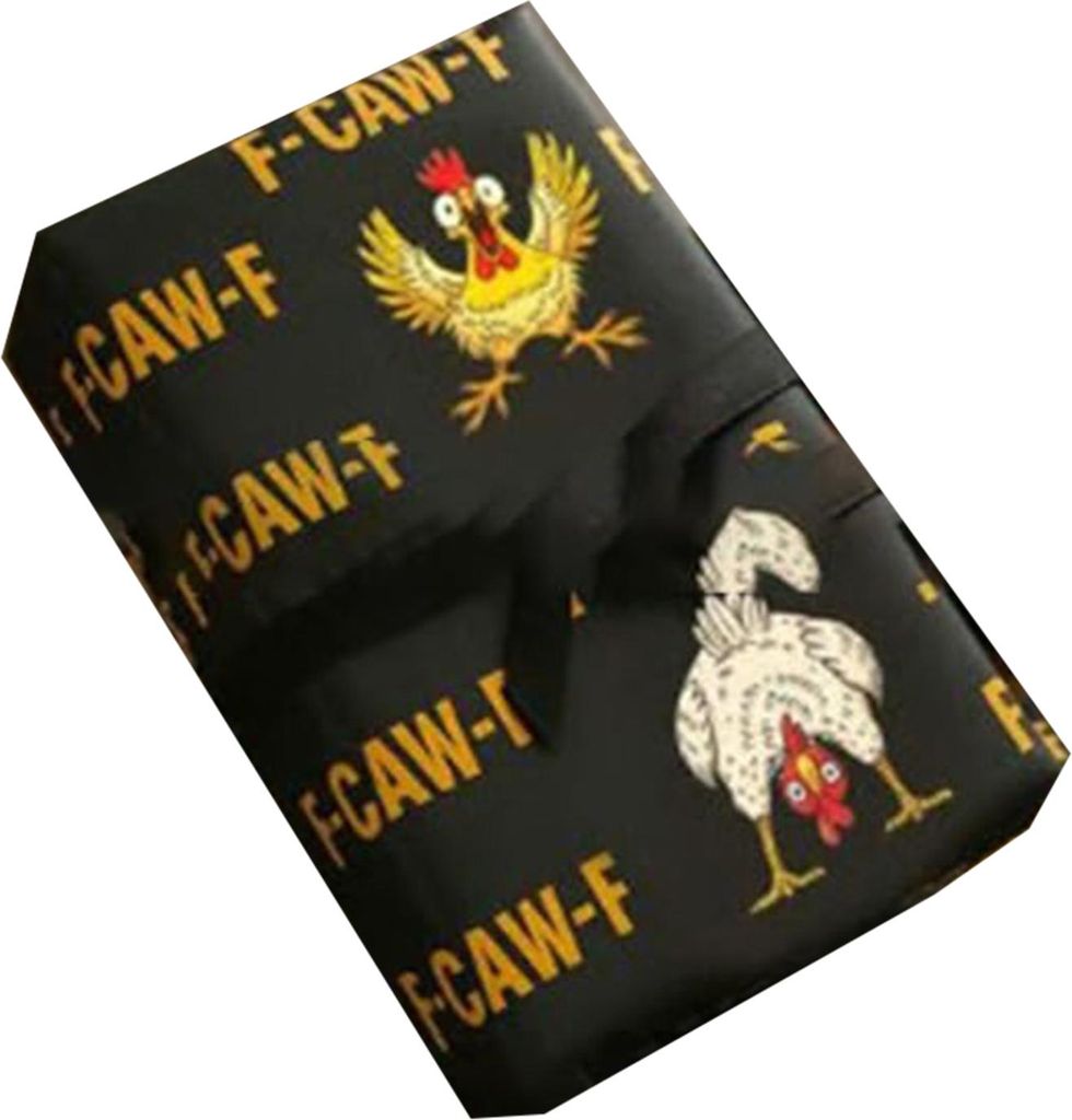 F-Caw-F Hühner-Geschenkpapier – Sarkastisches Bauernhoftier-Geschenkpapier für Weihnachten, Geburtstage, Partys, DIY-Bastelgeschenke und Verpac...