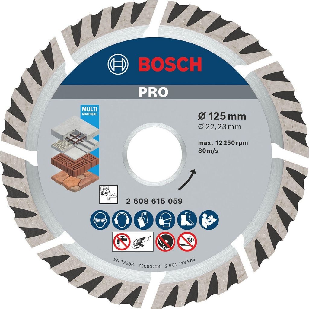 PRO Multi Material Diamanttrennscheibe, 125 x 22,23 mm Produktbild 