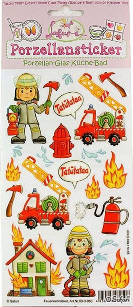 Porzellansticker Feuerwehr