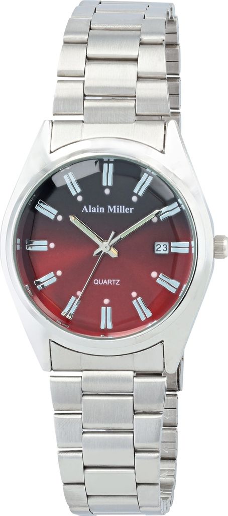 Alain Miller Herrenuhr mit Metallband Produktbild 