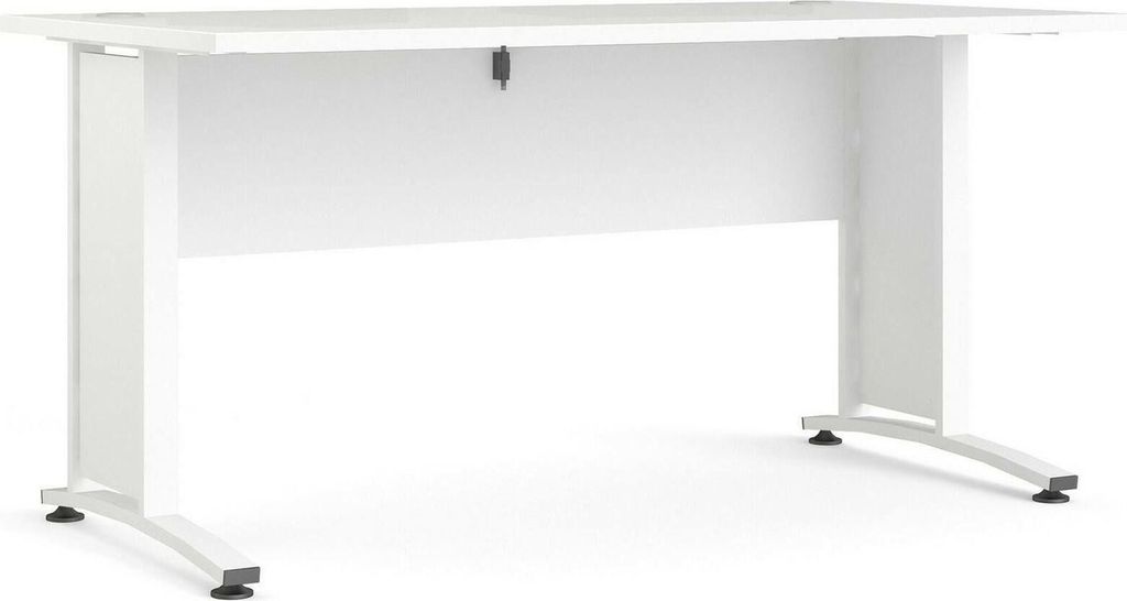 Schreibtisch Ascorbato, Mehrzweckschreibtisch, Bürotisch für PC, Eckschreibtisch, 150x80 h75 cm, Weiß