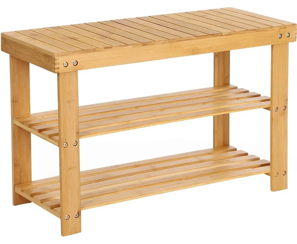 Banc de rangement chaussures gain de place pour entrée et salle de bain