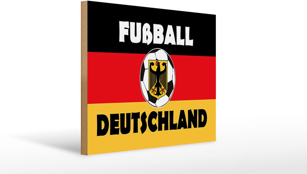 Holzschild Fußball Deutschland, 40 x 30 cm, Holzschilder Spruch Sport Hobby