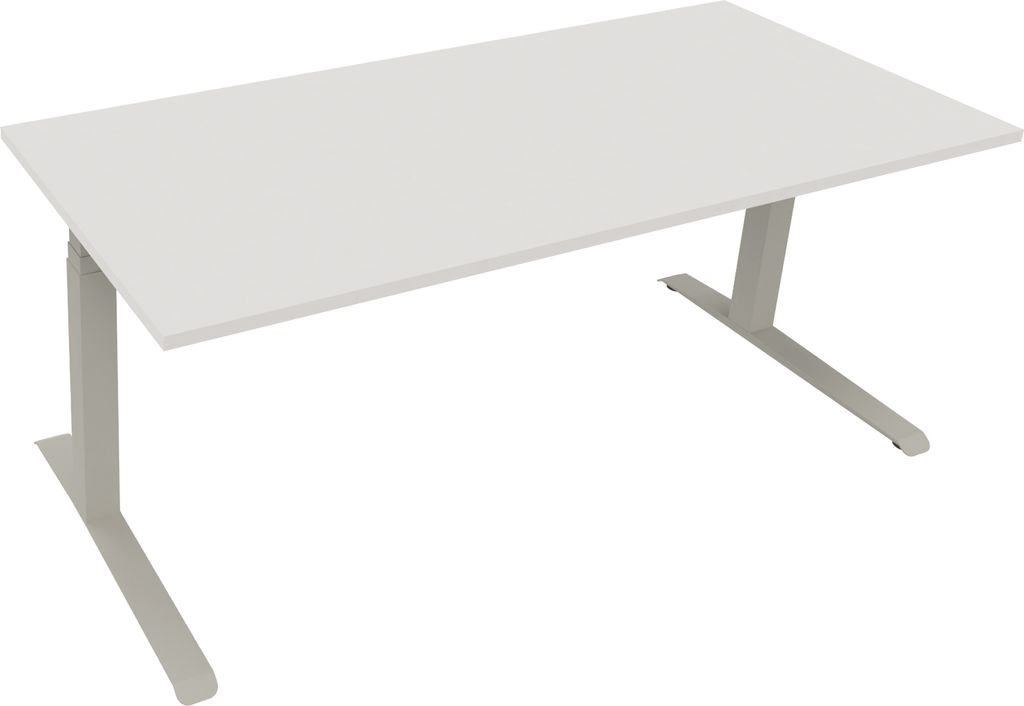 Sitz-/Stehtisch Kufe Doppels. Quad. B1800xT800xH645-1275 si/Weiß