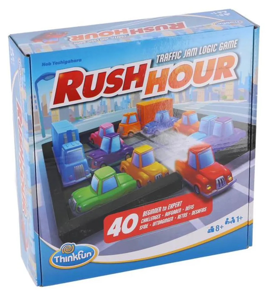 ThinkFun Rush Hour Jeu de Logique et Casse-Tête Circuit 40 Défis dès 8 Ans