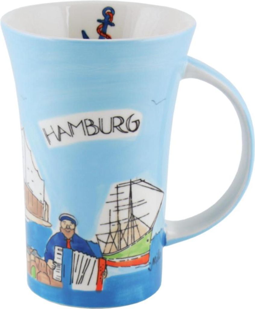 Mila Keramik Städte-Becher Coffee-Pot Hamburg Shanty
