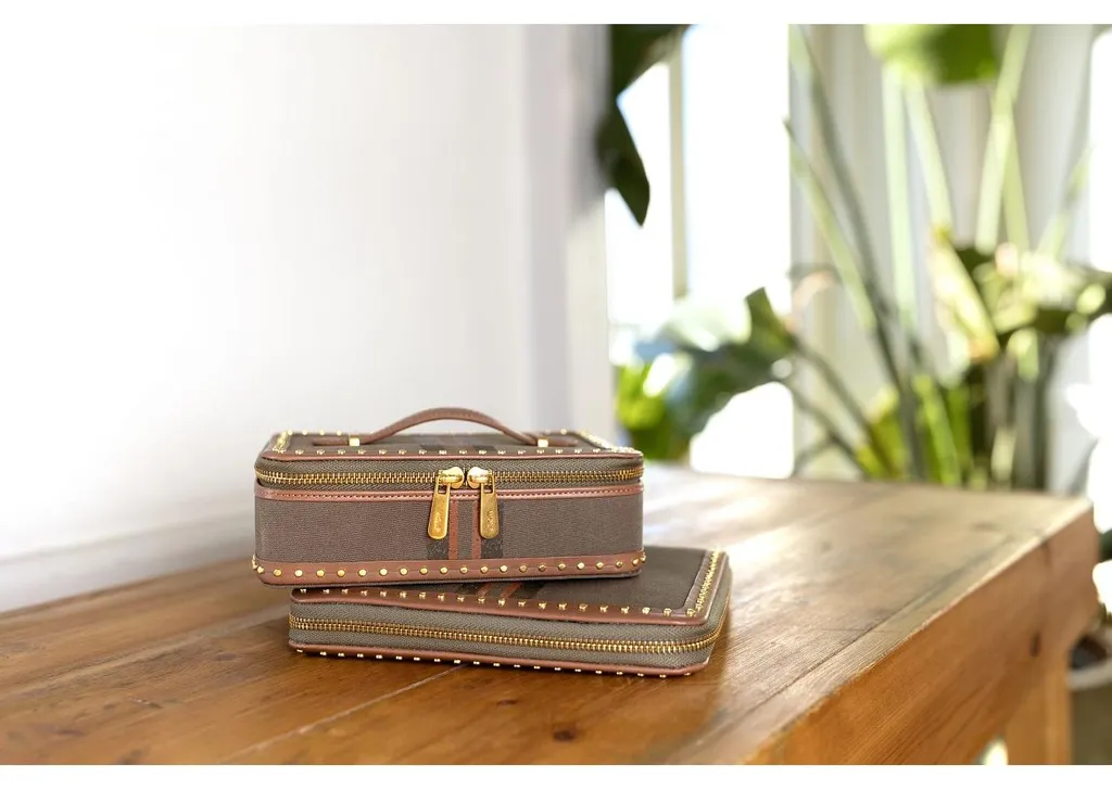 Trousse à bijoux de voyage Wolf Ida Édition Limitée en cuir matelassé - 5
