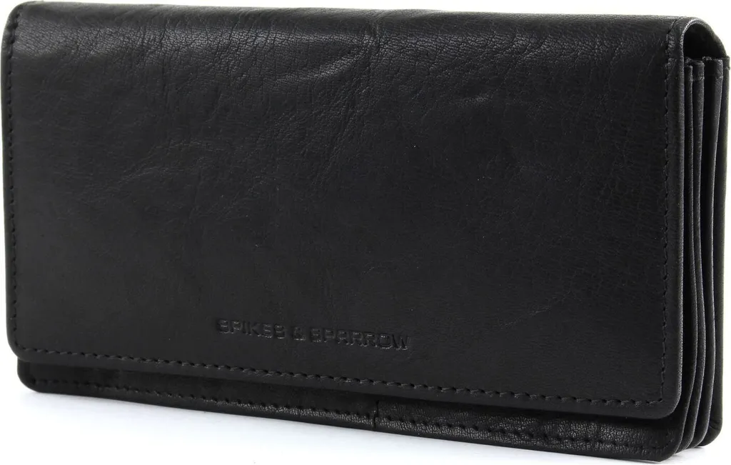 Portefeuille en cuir noir rigide avec protection anti-piratage RFID