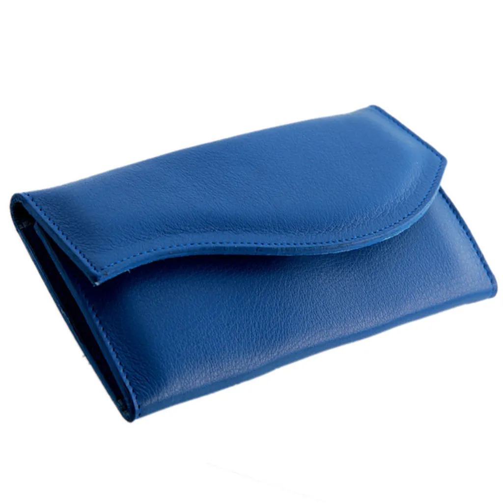 Set de manucure Alpen 5 pièces en cuir et acier nickelé bleu de Solingen