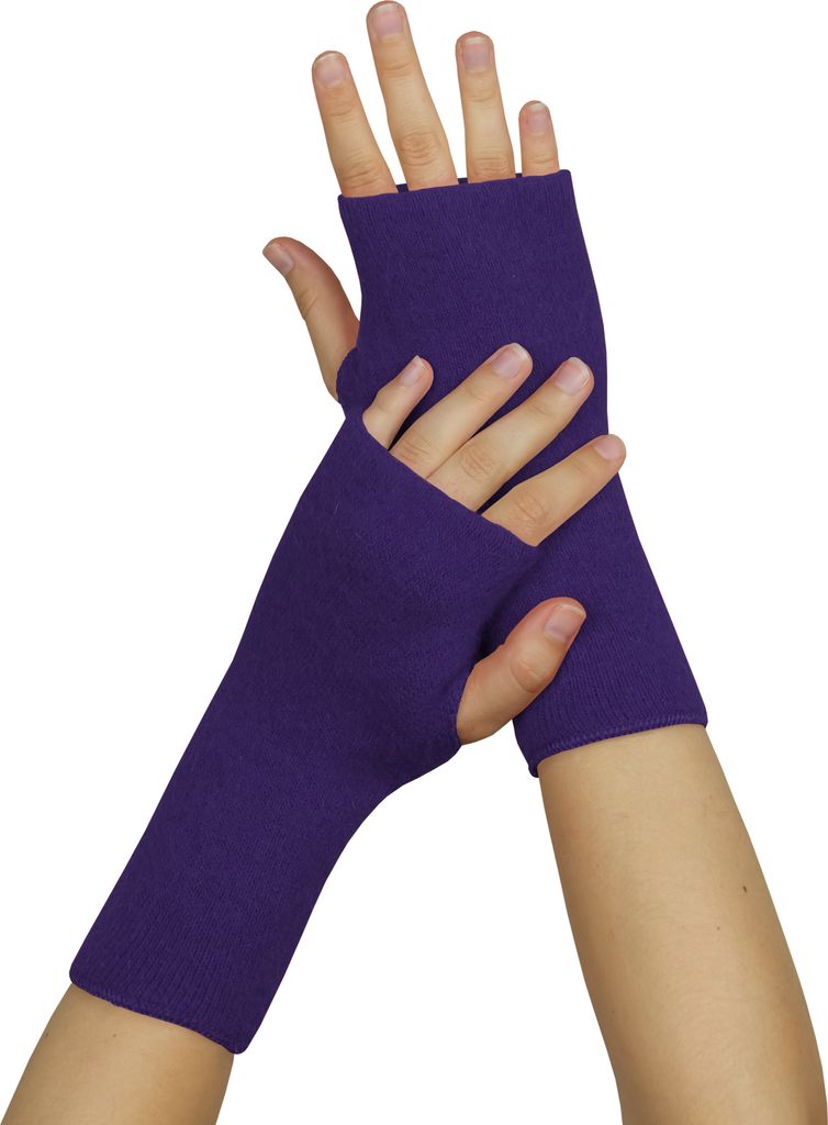 wobera Angora Pulswärmer oder Stulpen mit Daumenloch (Gr. 1, Farbe: lavendel)