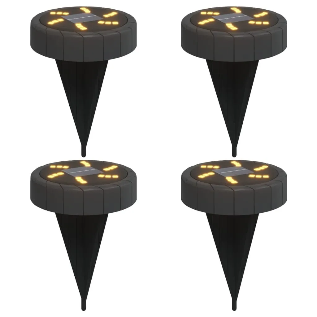 Lampade Solari Giardino 4 Pezzi con Picchetto - Luce Calda per Vialetti