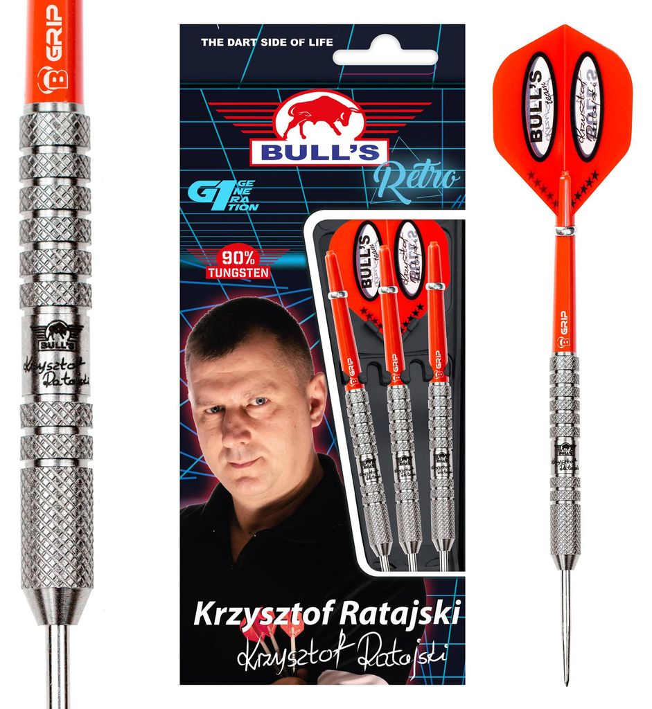 BULL'S Retro Krzysztof Ratajski Steel Dart - 20g -- 1 Satz