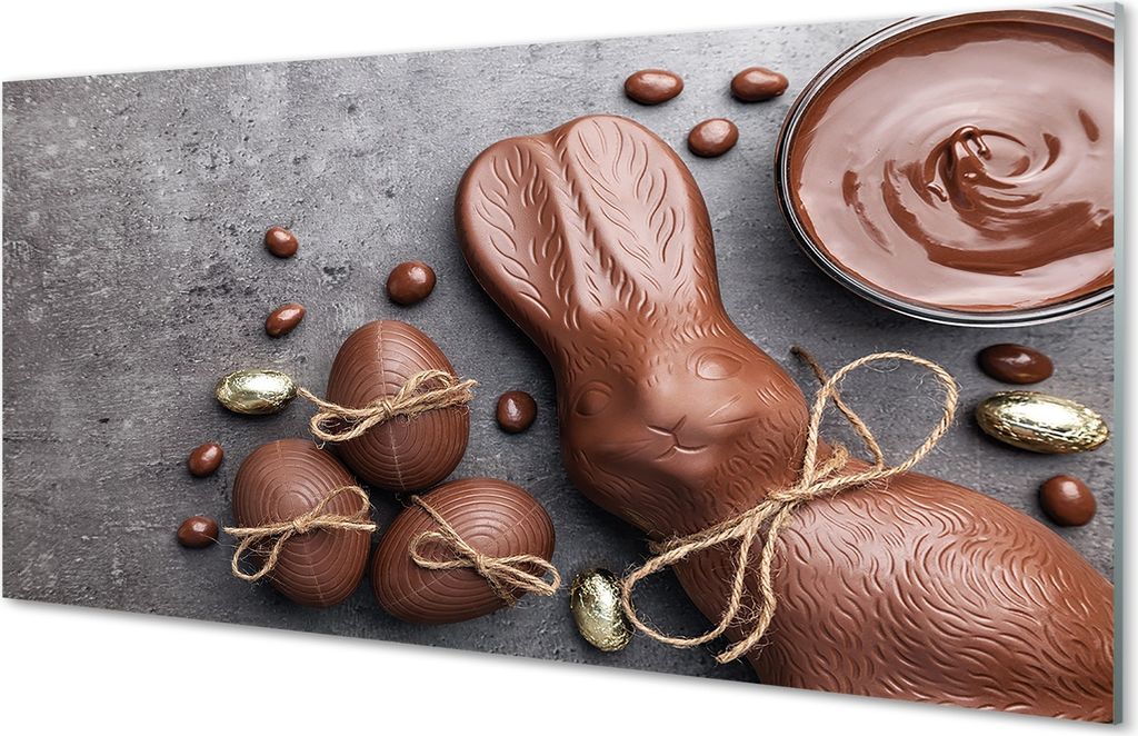 Glasbilder 140x70 Wandkunst -Praline-Kaninchen