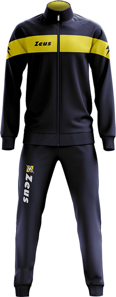 XS|Zeus Tuta Apollo Herren Trainingsanzug Navy Gelb Produktbild 