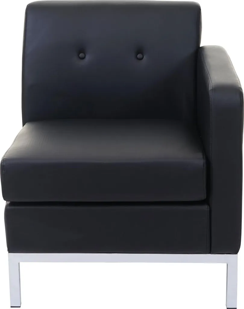 Fauteuil Modulable Noir HWC-C19 : Solution Gain de Place en Similicuir