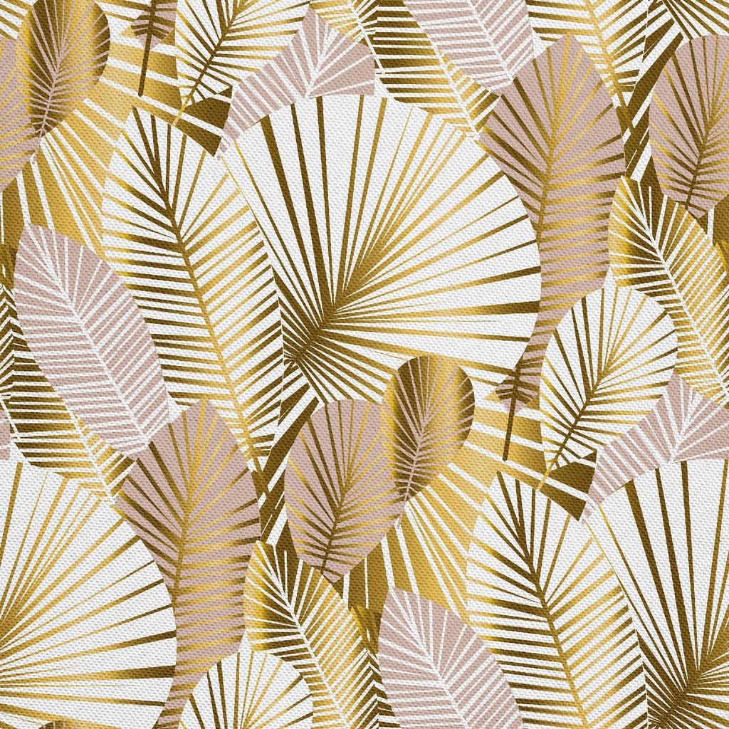 OUTDOOR DEKOSTOFFE OXFORD - Motiv Goldene Blätter