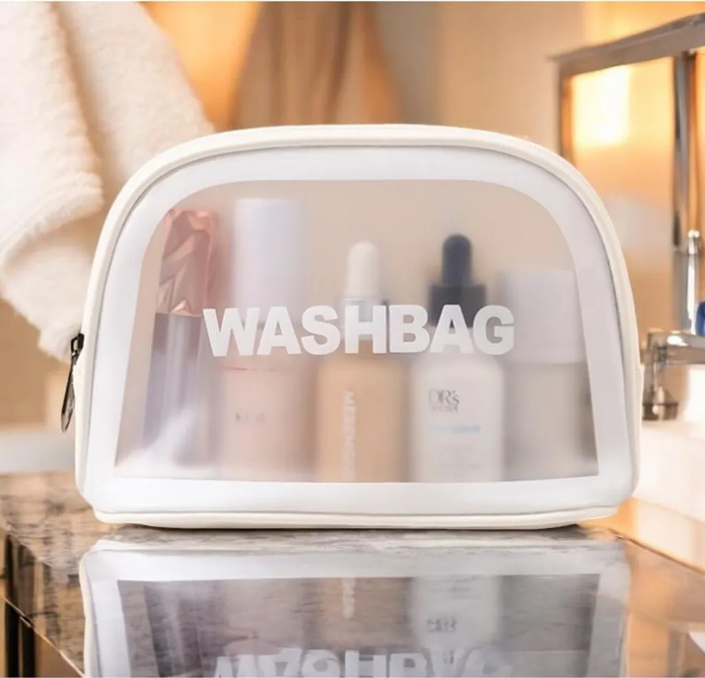 Ecarla Elegante Beauty Case Bianco | Borsa Toilette Sospesa Chic - 3