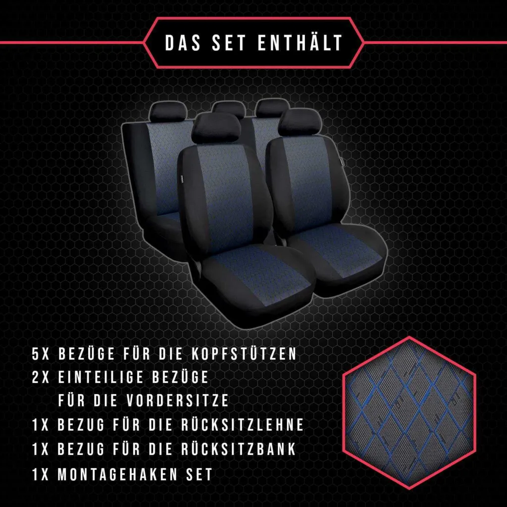 Coprisedili Mercedes Classe E Blu: Stop a Macchie e Usura Sedili - 9