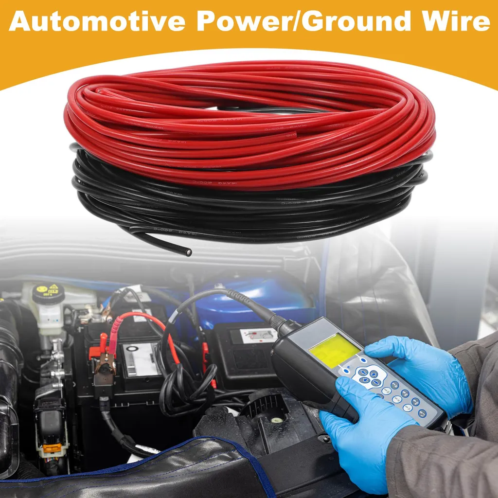 Fil d'Alimentation Isolé pour Enceinte Voiture 14AWG - Pack Bicolore 30m