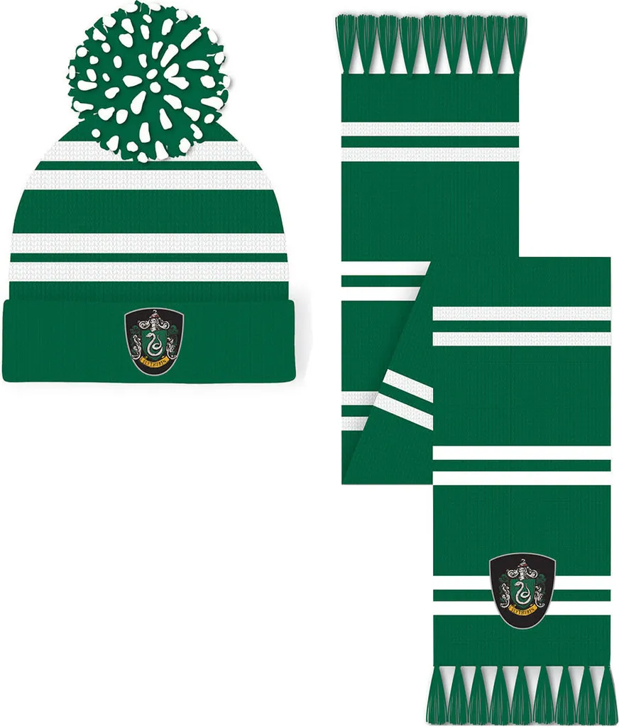 Set de Accessoires d'Hiver Serpentard Harry Potter - Casquette et Écharpe