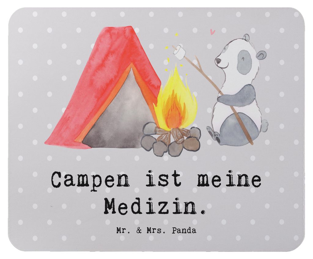 Mr. & Mrs. Panda Mouse Pad Panda Campen - Grau Pastell - Geschenk, Campingplatz, pc mauspad, Camping, gehen, Zelten, mousepad, mousematte