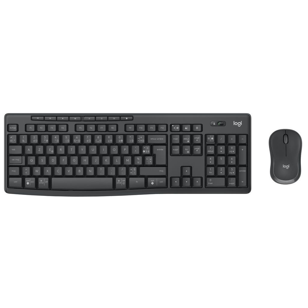 Logitech 920-012066 - Kabellos - RF Wireless + Bluetooth - Membran Key Switch - AZERTY - Graphit - Maus enthalten