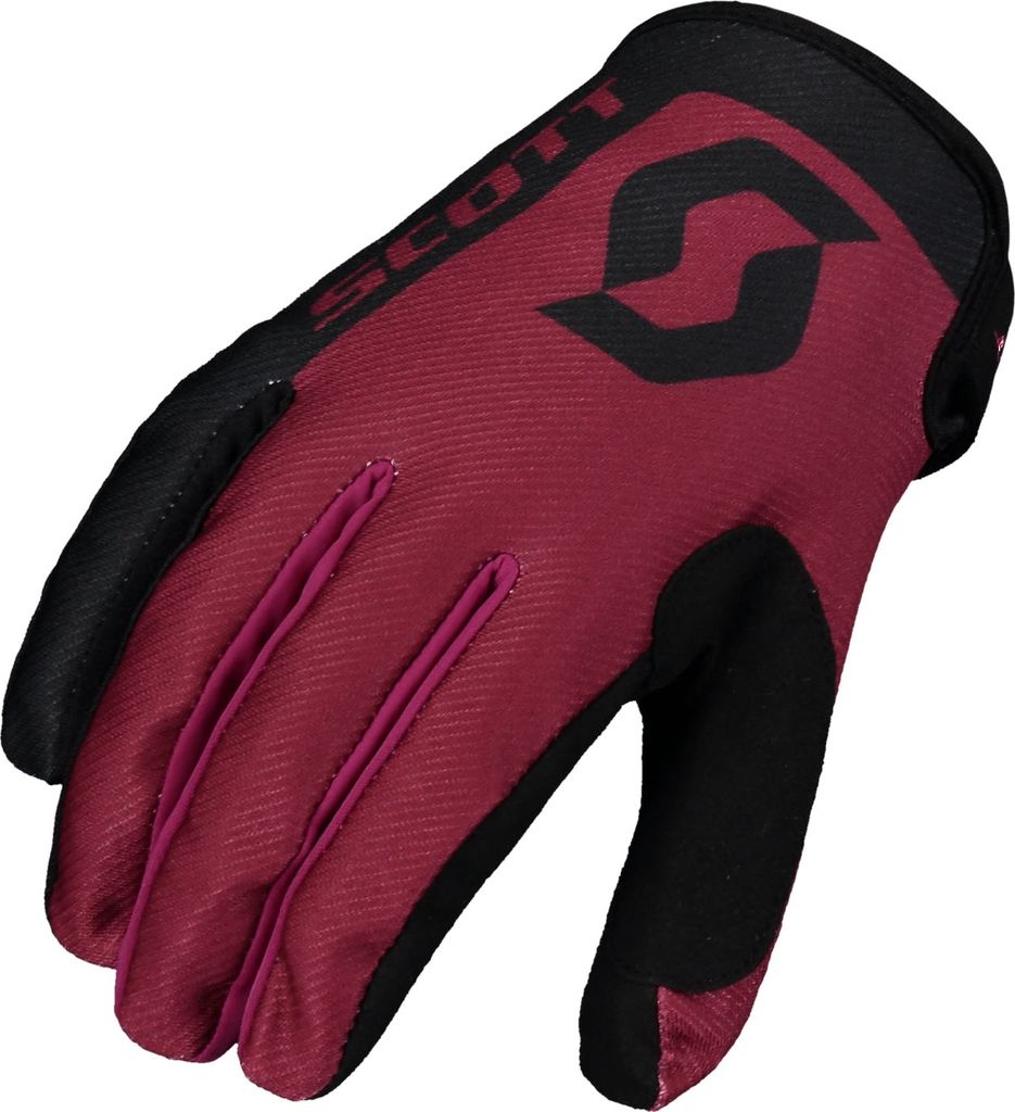 Scott Unisex Handschuhe 350 Race , Schwarz Maroon - Dunkelrot, L