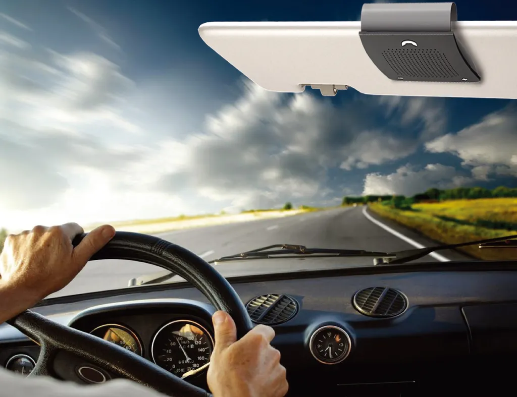 Vivavoce Auto Bluetooth Slim per Visiera | Hands Free Car Kit Nero