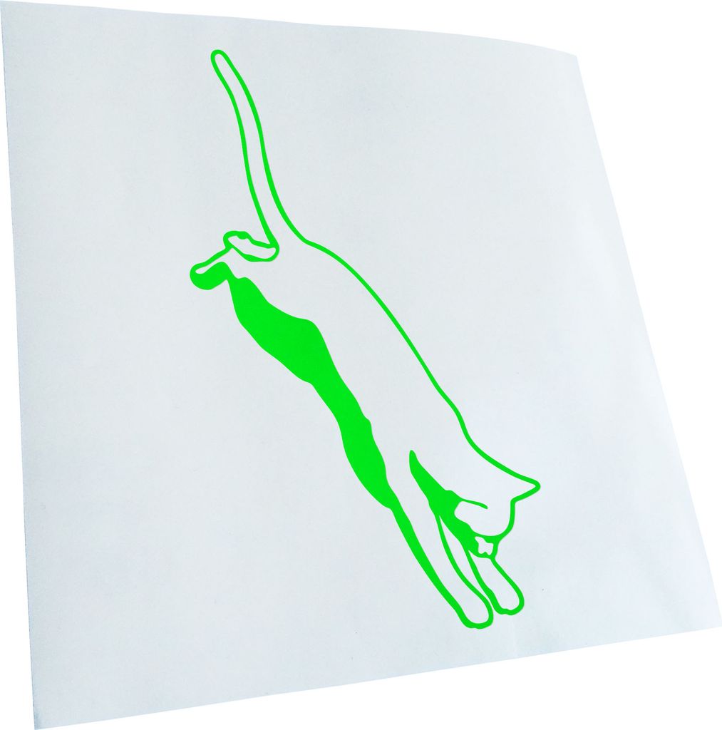 hauptsachebeklebt Kiwistar - Autoaufkleber - Katze springend Cat Heckscheibe - Aufkleber für Auto Kfz Fahrrad, LKW, Truck Mofa