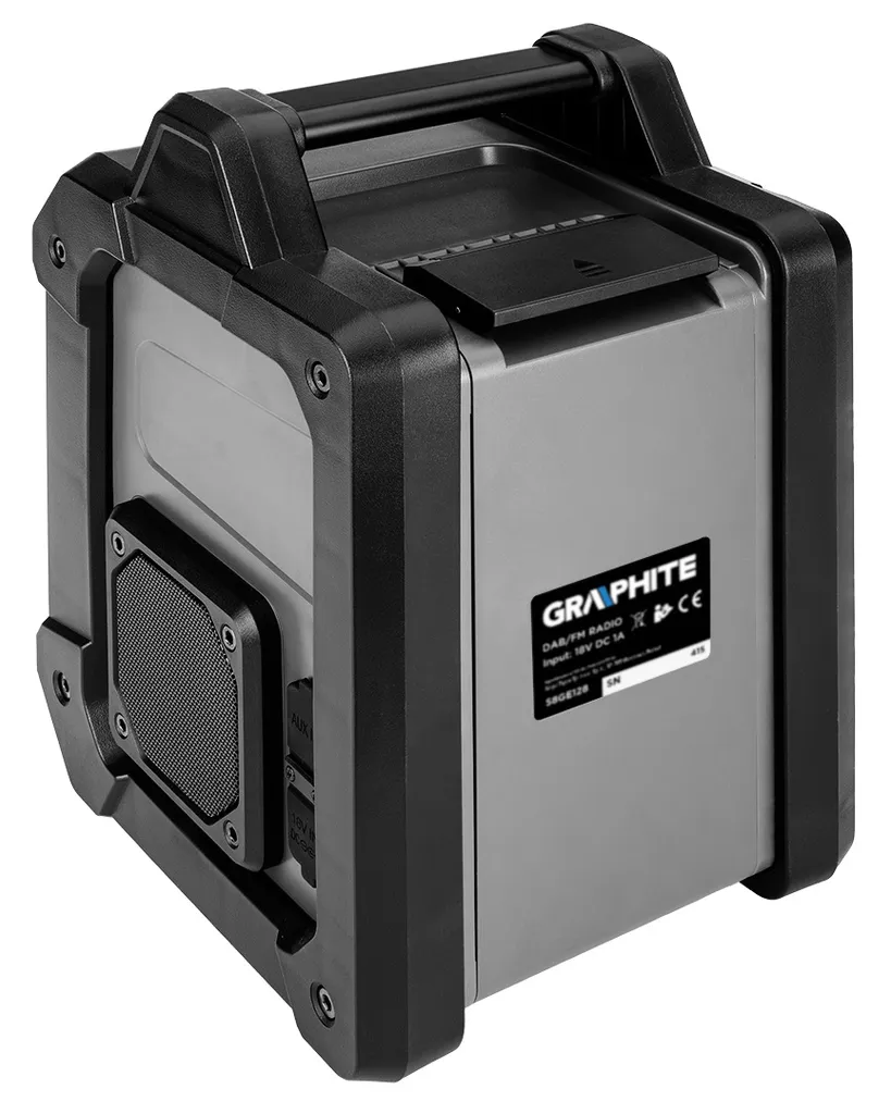 Radio de chantier 18V pour atelier avec Bluetooth et chargeur USB