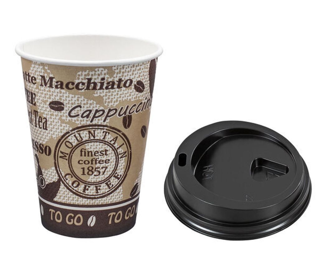 75x Kaffeebecher Premium mit Deckel "Coffee to go" Pappe Produktbild 