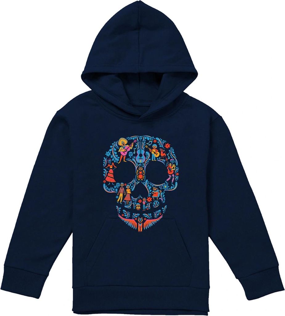 Coco - "Day Of The Dead Skull" Kapuzenpullover für Kinder TV22295 (128) (Marine)