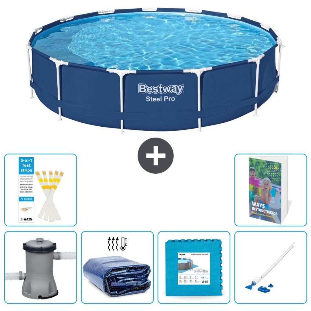 Bestway Steel Pro Rund - 396x84 cm - 7-teilig S319