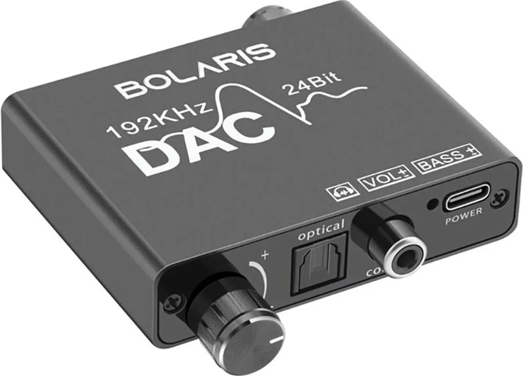Avizar DAC Audio 192kHz Digitale Analogico: RCA + Jack 3.5mm Nero