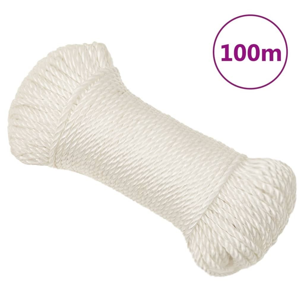 vidaXL Corda da lavoro bianca 8 mm 100 m polipropilene Immagine del prodotto 