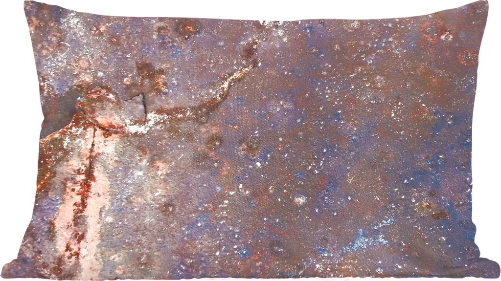 MuchoWow Zierkissen Sofakissen Wohnzimmer Dekokissen 60x40 cm Metall - Rost - Bronze - Kopfkissen - Polster mit Foto