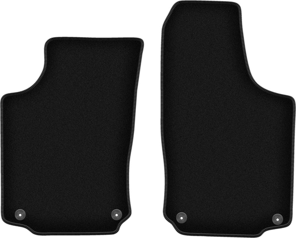 Wielganizator Velours-Autoteppiche vorne – passend für Opel Tigra B (TwinTop, Cabrio, Bj. 2003-2008) – schwarz, passgenau, mit Befestigungen ...