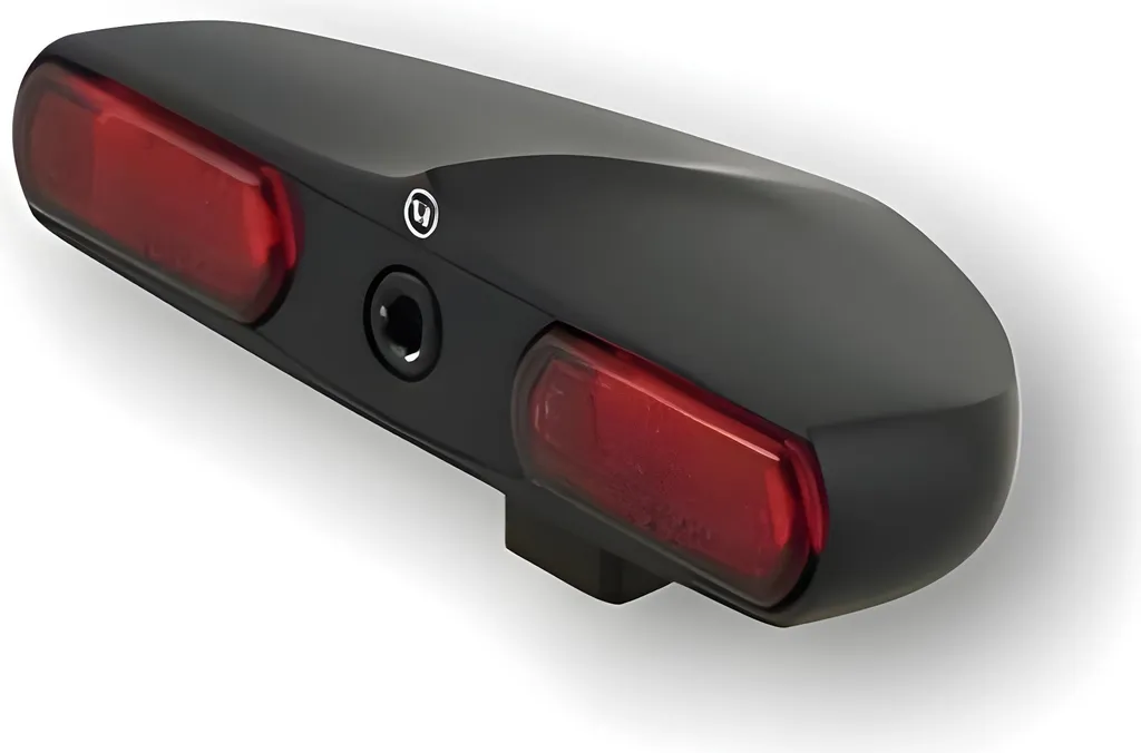Feu arrière HIGHSIDER LED Flight noir, verre rouge - Feu moto universel