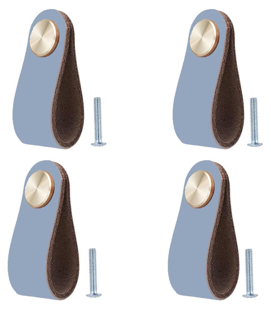 Ledergriffe für Möbel, 6,4 x 2,5 cm, handgefertigte Lederknöpfe für Möbel, Schrankknöpfe, Schrankknöpfe für Küchenschränke, Kleiderschränke