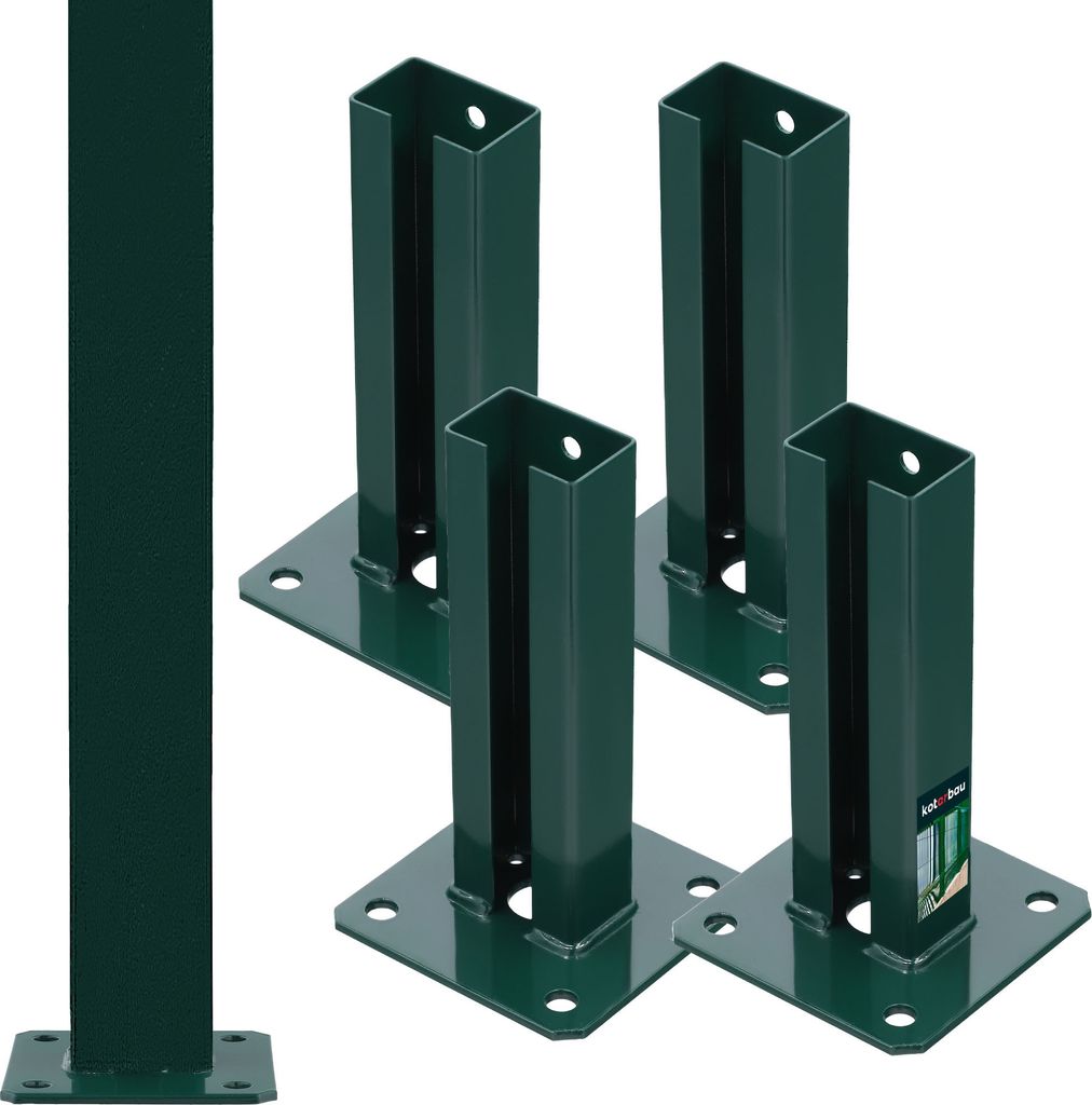 KOTARBAU® 4er Set Pfostenträger für Zaunpfosten 60x40 mm Produktbild 