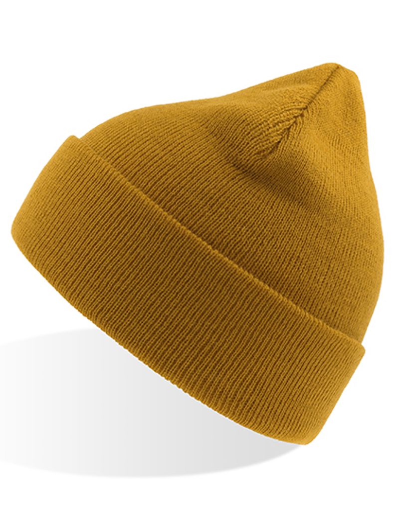 Atlantis OEBE | Eko Beanie, Beanie mit Bündchen, 2-lagig - Farbe: Yellow - Größe: One Size