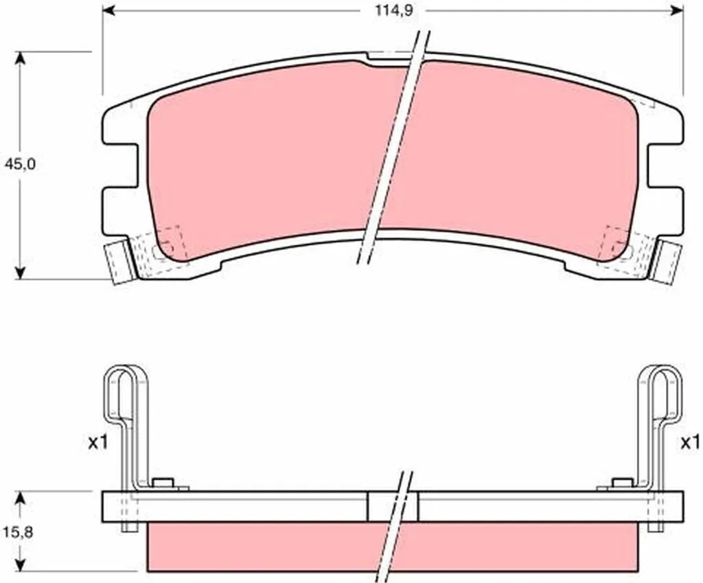 Plaquettes de frein haute performance TRW GDB1018 OE 44060 pour Terrano