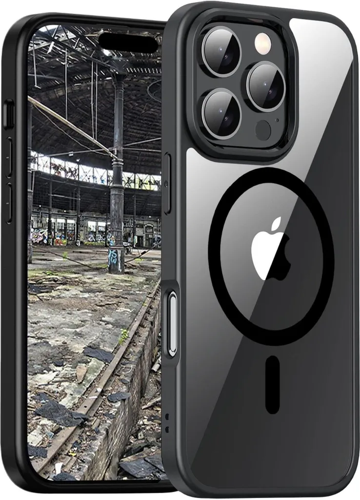 JT Berlin BackCase Pankow Hybrid MagSafe pour iPhone 15 Pro Noir Coque