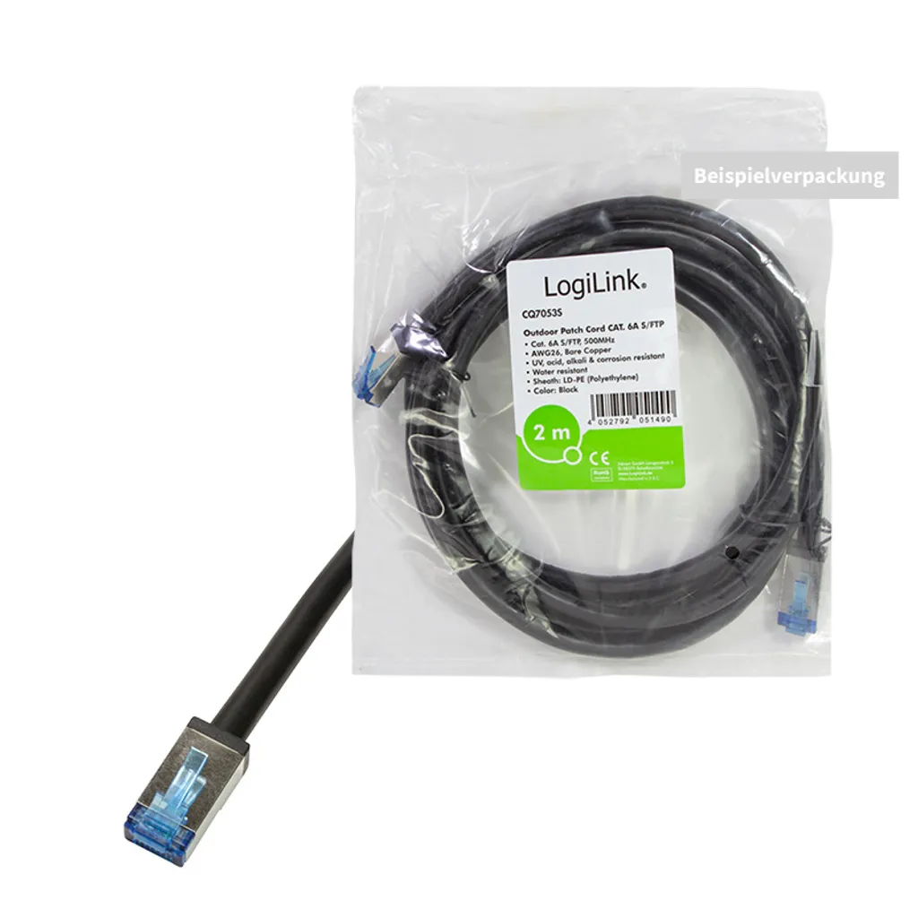 Cavo Patch Esterno LogiLink Professional 40m S/FTP Cat. 6A Nero CU - 9