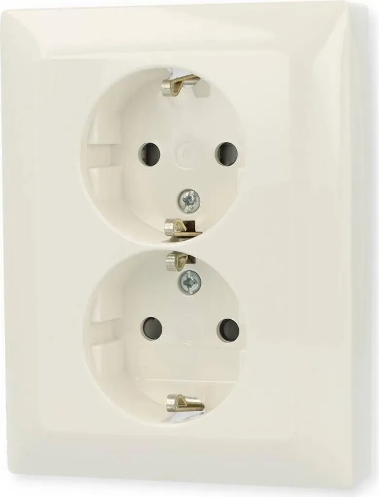 Prise double SCHUKO câblée 202 EUJB-914 Busch-Jaeger blanc alpin 16A
