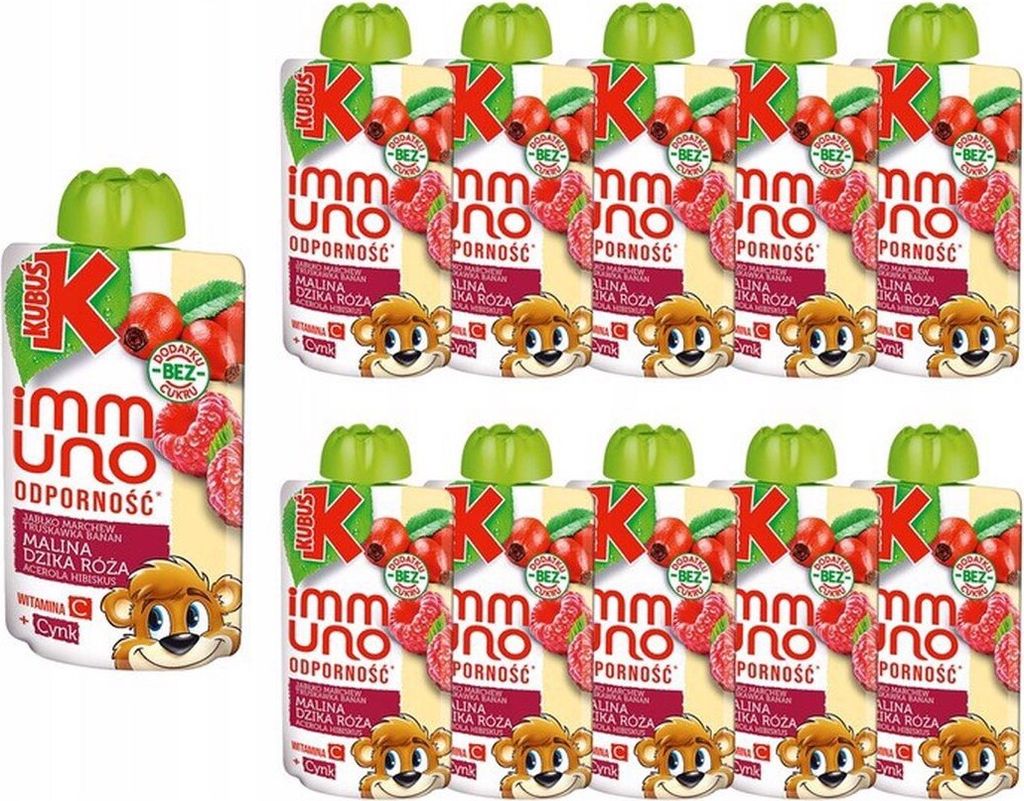 Kubuś Immuno Odporność Mus Jabłko Marchew Banan Truskawka Zdjęcie produktu 