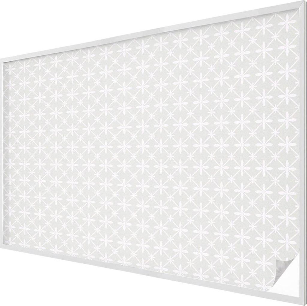 Buntglas Fensterfolie – 146x200 cm – Stained-Glass Design – blickdichte dekorative Sichtschutzfolie – selbstklebend, UV-Schutz – Blumensy...