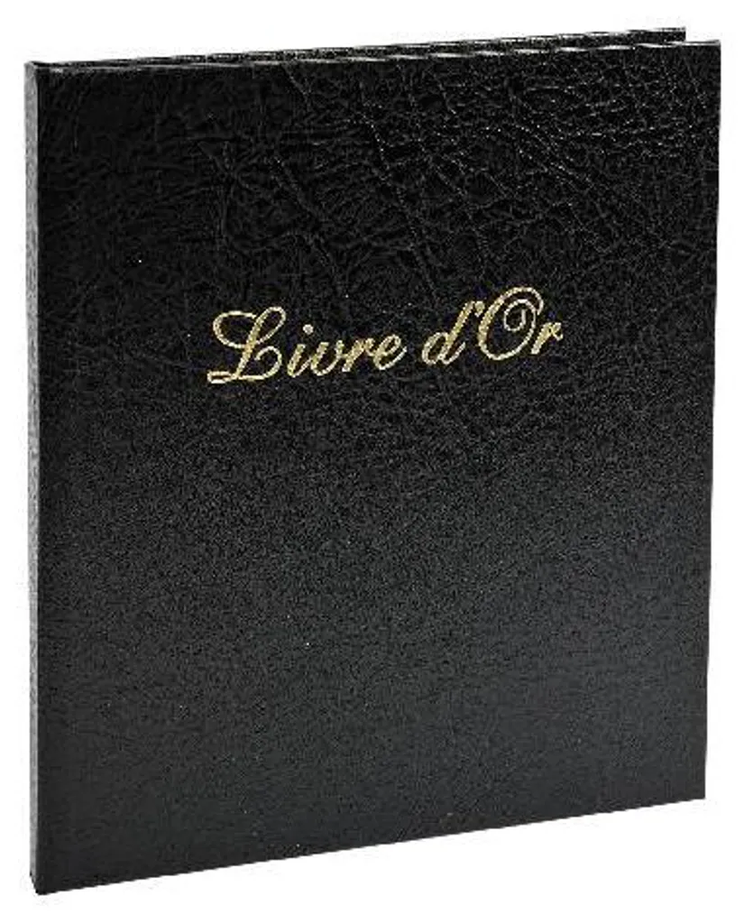 Livre d'or 140 pages blanches Exacompta Balacron Noir 21x19 cm x3 pièces