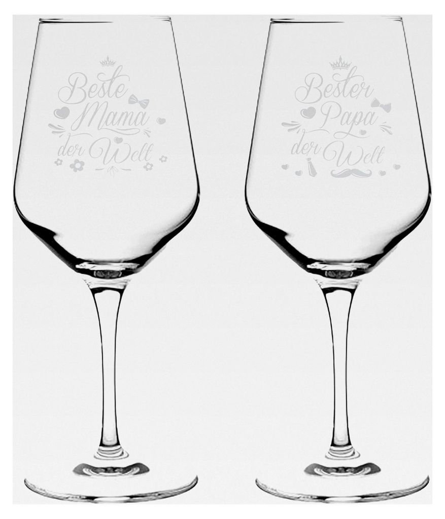 Weinglas aus hochwertigem Kristallglas | Souvenir Deutschland | Geschenkidee für Muttertag, Vatertag, Gastgeschenk | Geschenkbox mit Textfeld | He...